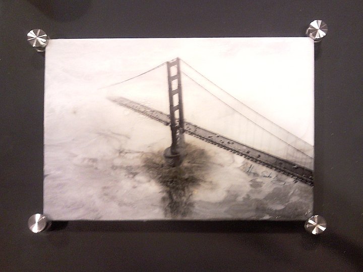 The Bridge to...10 x 14 Mixed Media on Glass SOLD